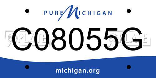 C08055G Michigan License Plate