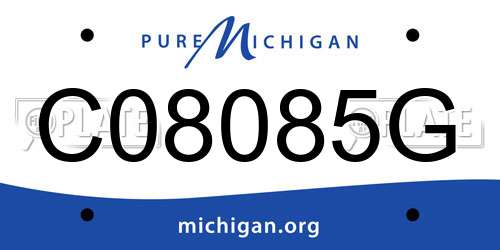 C08085G Michigan License Plate