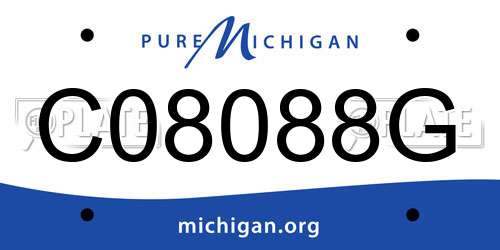 C08088G Michigan License Plate