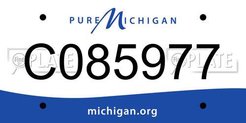 C085977 Michigan License Plate