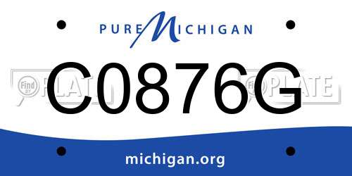 C0876G Michigan License Plate