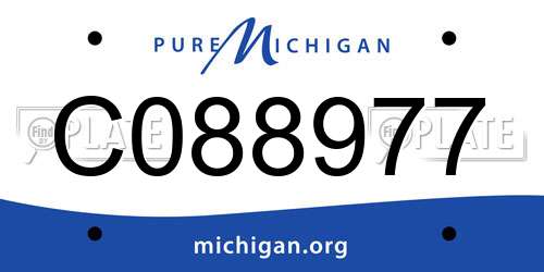 C088977 Michigan License Plate