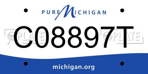 C08897T Michigan License Plate