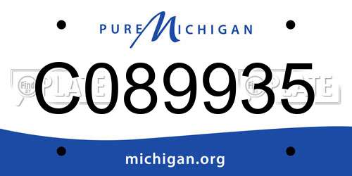 C089935 Michigan License Plate