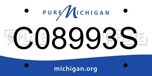 C08993S Michigan License Plate