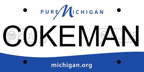 C0KEMAN Michigan License Plate