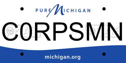 C0RPSMN Michigan License Plate