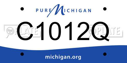C1012Q Michigan License Plate