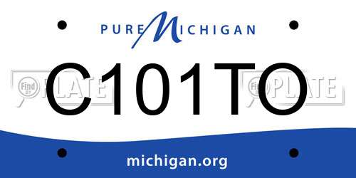C101TO Michigan License Plate