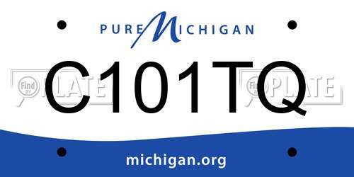 C101TQ Michigan License Plate