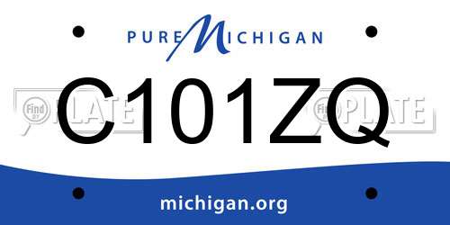 C101ZQ Michigan License Plate