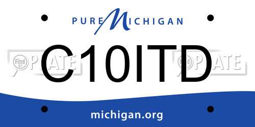 C10ITD Michigan License Plate