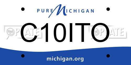 C10ITO Michigan License Plate