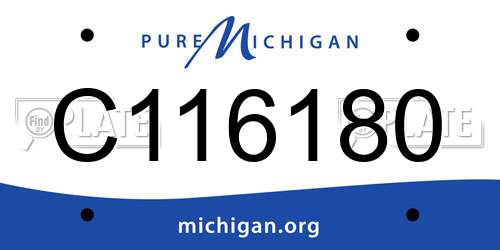 C116180 Michigan License Plate