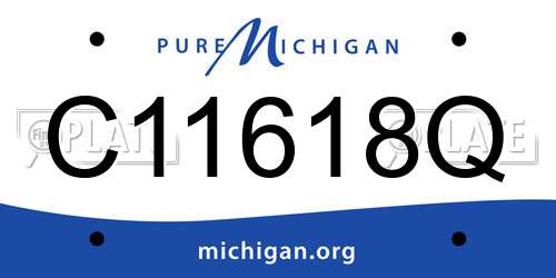C11618Q Michigan License Plate