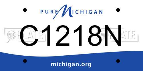 C1218N Michigan License Plate