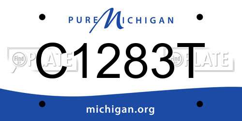 C1283T Michigan License Plate