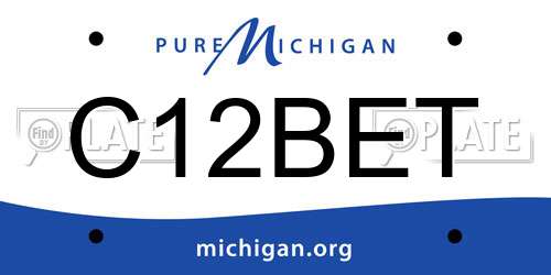 C12BET Michigan License Plate