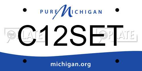 C12SET Michigan License Plate