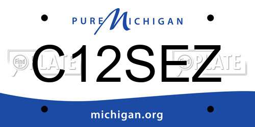C12SEZ Michigan License Plate