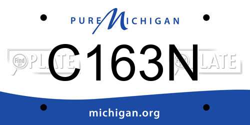C163N Michigan License Plate