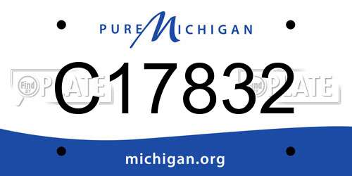 C17832 Michigan License Plate