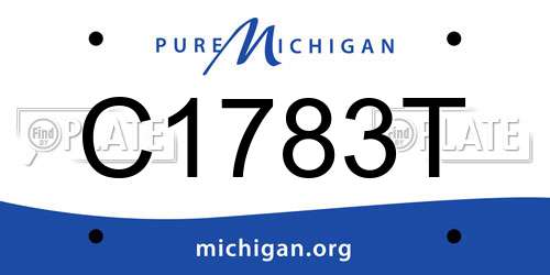 C1783T Michigan License Plate