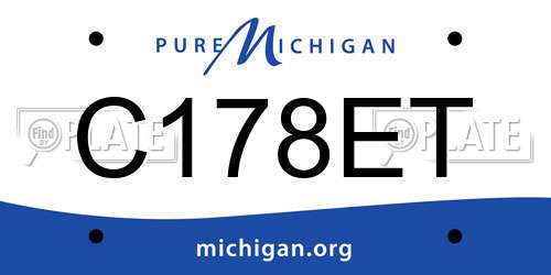 C178ET Michigan License Plate