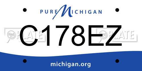 C178EZ Michigan License Plate