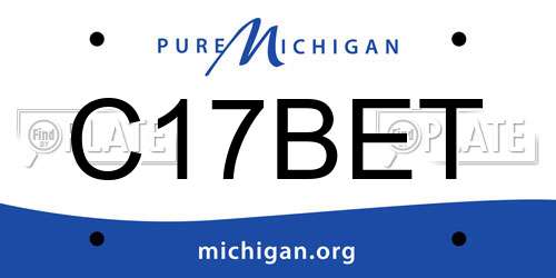 C17BET Michigan License Plate