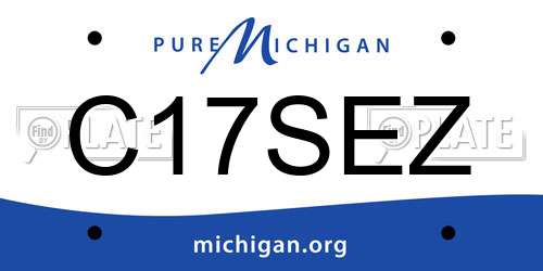 C17SEZ Michigan License Plate