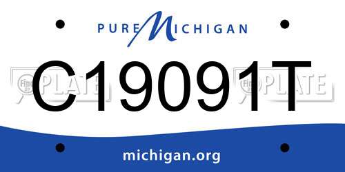 C19091T Michigan License Plate