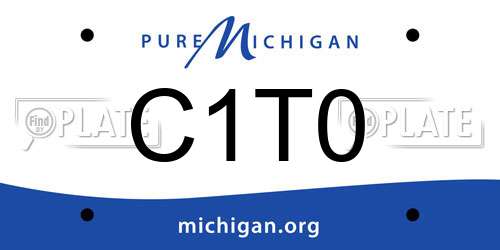 C1T0 Michigan License Plate