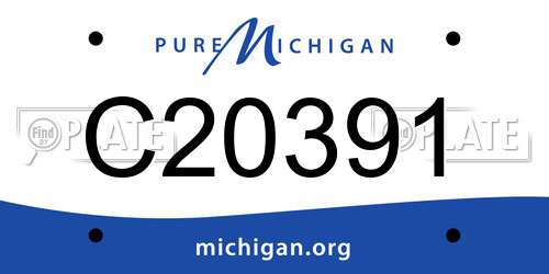 C20391 Michigan License Plate