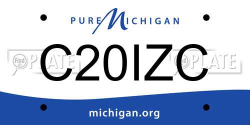 C20IZC Michigan License Plate