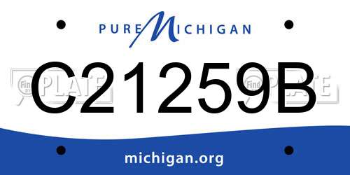 C21259B Michigan License Plate