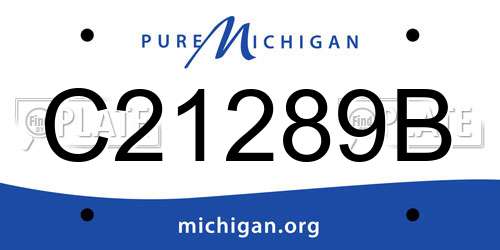 C21289B Michigan License Plate