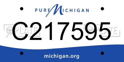 C217595 Michigan License Plate