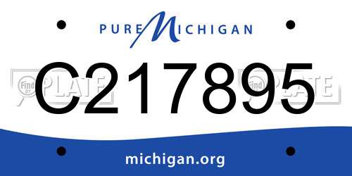C217895 Michigan License Plate