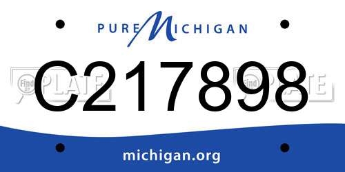 C217898 Michigan License Plate