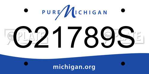 C21789S Michigan License Plate