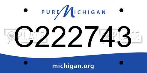 C222743 Michigan License Plate