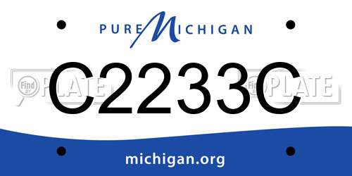 C2233C Michigan License Plate