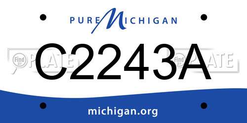 C2243A Michigan License Plate