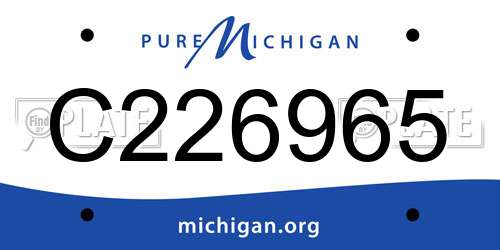 C226965 Michigan License Plate