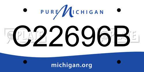 C22696B Michigan License Plate