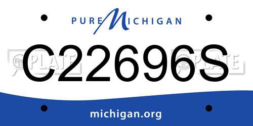 C22696S Michigan License Plate