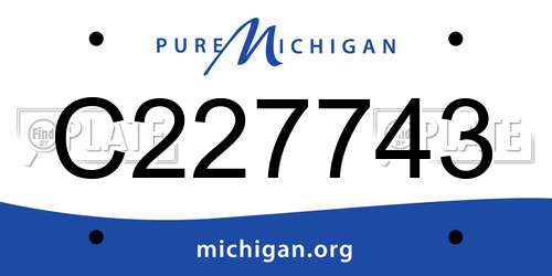 C227743 Michigan License Plate