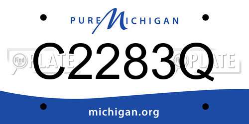 C2283Q Michigan License Plate