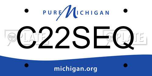 C22SEQ Michigan License Plate